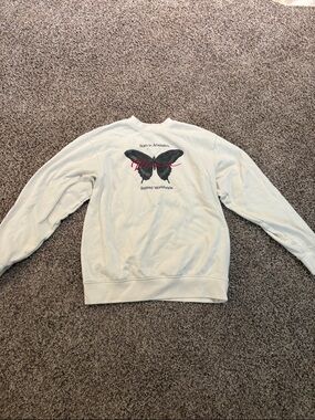 Vans off the wall, butterfly sweatshirt raised worldwide adult size small